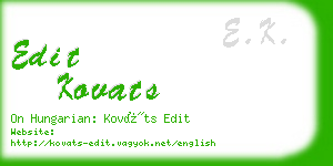 edit kovats business card